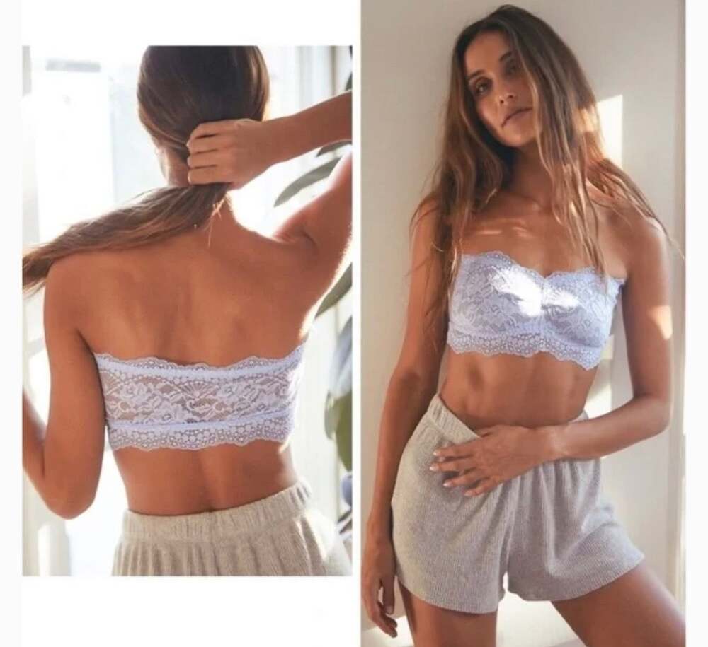 NWT free people intimately bluemoon quartz bandeu bralette Medium